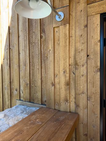 Log Wood Wall Outdoor Sample